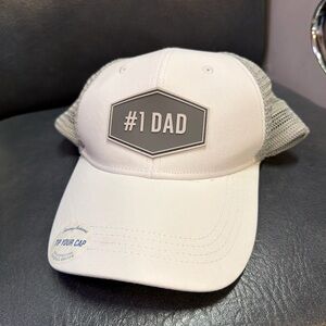 Tommy Bahama White & Gray #1 Dad Mesh Trucker Hat